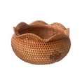 thumbnail image 3 of Cesta tejida de ratán, cesta para servir pan, cuenco para guardar huevos, cesta decorativa versátil, cesta de picnic para el escritorio del hogar, 3 of 8