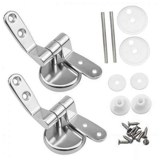 4x Bisagras para Asiento de Inodoro, Tapa para Inodoro, Fijaciones para Asiento con Pernos, Accesorios de Tornillo, Bisagras de Repuesto 4 piezas