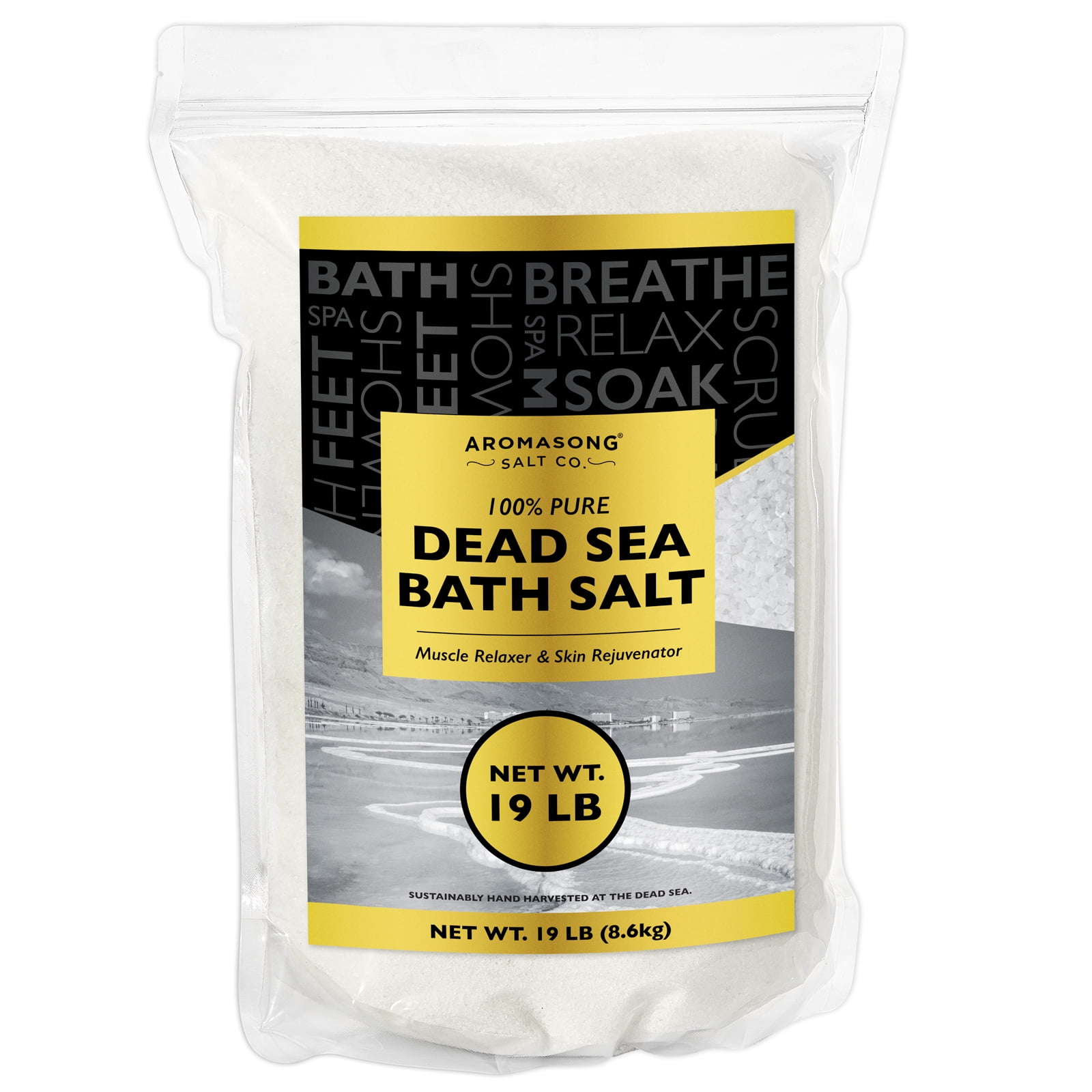 Aromasong Dead Sea Salt for Soaking Fine Grain Bath Salt Soak 19