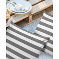 thumbnail image 2 of Pack of 2 Outdoor Pillow Covers, Grey and White Stripes Waterproof Square Throw Pillowcase Cushion Decorative Pillow Covers for Couch Patio Tent, 18x18 in, 2 of 6