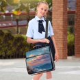 thumbnail image 7 of Haosy 3 Ring Zipper Binder with Shoulder Strap Waterproof Trapper Keeper 2 Inch D-Ring 500 Sheets Capacity, Evening Colorful Clouds, 7 of 7