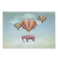 thumbnail image 1 of Animal Cutting Board, Pink in the Sky with Balloons Illustration Daydream Travel, Decorative Tempered Glass Cutting and Serving Board, Large Size, Multicolor, by Ambesonne, 1 of 1