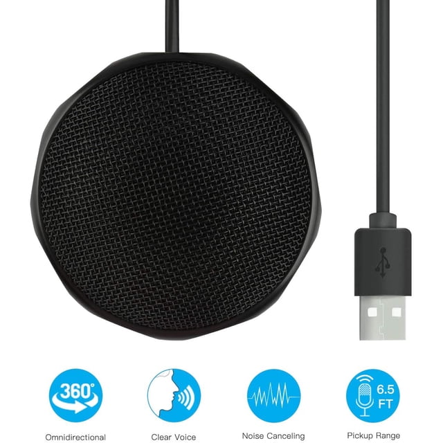 Usb Microphone For Computers, Streaming Microphone Plug-Play Omnidirectional Condenser Pc Microphone Compatible With Windows And Mac For Recording, Skype And Chatting