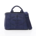 thumbnail image 1 of Pre-Owned Prada Canapa Tote Bag, Canvas, Women's, Blue, 1BG439, 1 of 10