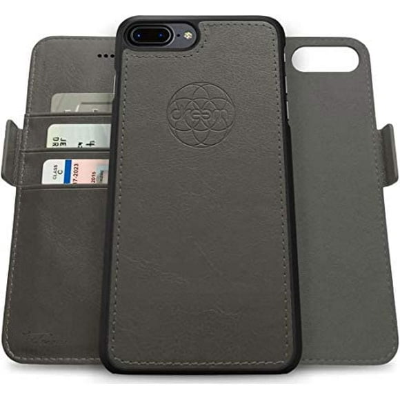 Dreem Housse Portefeuille 2-en-1 Fibonacci pour Apple iPhone 8 Plus & 7 Plus - Cuir Vegan de Luxe, Amovible Magnétique