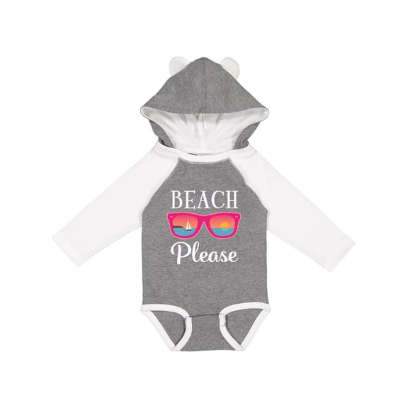 Inktastic Beach Please Sunglasses Gift Girls Long Sleeve Baby Bodysuit