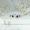 thumbnail image 5 of Rosec Jewels Oval Moissanite Engagement Ring with Garnet for Women - 6X8 mm - D-VS1 Grade, 925 Sterling Silver, US 8.00, 5 of 7
