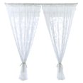 thumbnail image 2 of 2 Pcs Sheer Lace Curtains for Bedroom,Ivory Elegant Victorian Scalloped Trim  Curtains,Premium Embroidery Floral Tulle Lace Curtains, 57.08"*78.74", 2 of 7