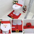 thumbnail image 1 of Inteprter Patrón navideño a prueba de moho, impermeable, cubierta de asiento de inodoro para baño, almohadilla para pies y juego de cubierta de tanque Kits de decoración para fiestas No.1 Inteprter HA047121-01, 1 of 6