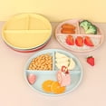 thumbnail image 6 of Hobeauty Three Compartment Dish Plate Dinner Plate Food-grade Plastic Microwave Safe High Temperature Resistant Easy Handling Perfect for Home Breakfast Meal, 6 of 7