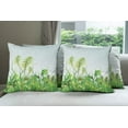 thumbnail image 6 of Ambesonne Nature Throw Pillow Cover 4 Pack, Plant Summer Garden, 16", Green Blue, 6 of 7
