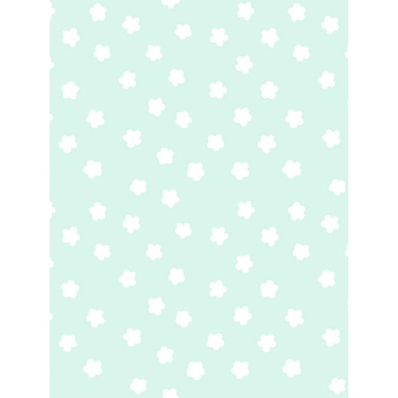 Daisy Removable Vinyl Wallpaper by Barbie - Robin's Egg