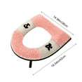thumbnail image 3 of 2 Pieces Thicker Bathroom Soft Toilet Seat Cover Pad with Handle Toilet Lid Cover Cushion Waterproof Zipper Style Soft Thicker Washable Fits All Oval Toilet Seats(Pink), 3 of 6