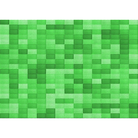 Ahgly Company Indoor Rectangle Patterned Lime Green Area Rugs, 4' x 6'