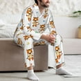 thumbnail image 7 of Naloa Tigers go in for Sports Men’s Pajamas Set - Long Sleeve Button Down Sleep Shirt and Pajama Bottoms Sleepwear Set-XX-Large, 7 of 7