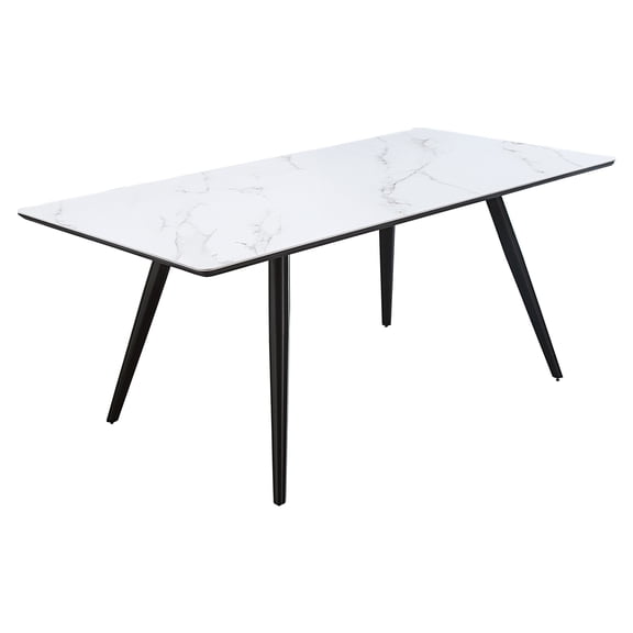 ACME Caspian Dining Table in White and Black