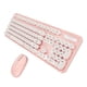 thumbnail image 5 of Combinación De Teclado Inalámbrico, Pequeño Teclado Inalámbrico De Rebote Y Mouse Con Rosa De Tapa Redonda De Punk Puro Puro, 5 of 7