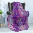 thumbnail image 4 of Polygons Soft Flannel Fleece Throw Blanket, Violet Toned Triangles Low Poly Scene Repetition Creative Artwork, Cozy Plush for Indoor and Outdoor Use, 50" x 60", Blue Violet Multicolor, by Ambesonne, 4 of 5