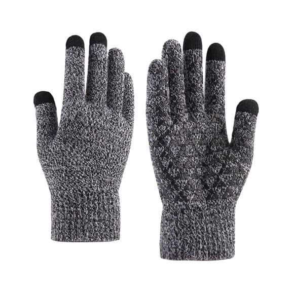 OJJCXA Womens Mens Gloves for Women Men Piled Thickened Thermal Knitted Winter Outdoor Daily Warm Gloves