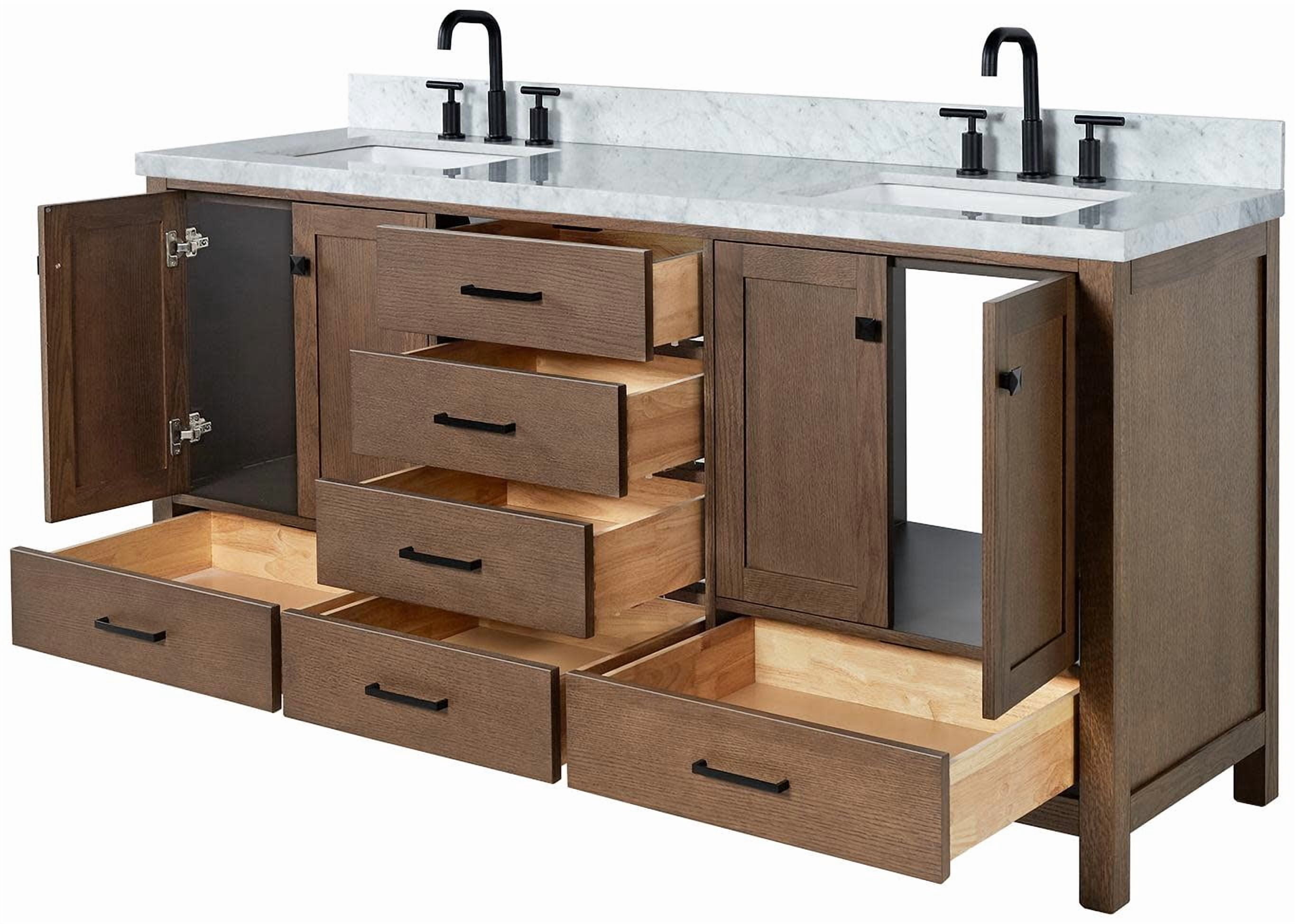 Ariel A073DCWRVOMNB Cambridge 72" Free Standing Double Basin Vanity Set - Blue