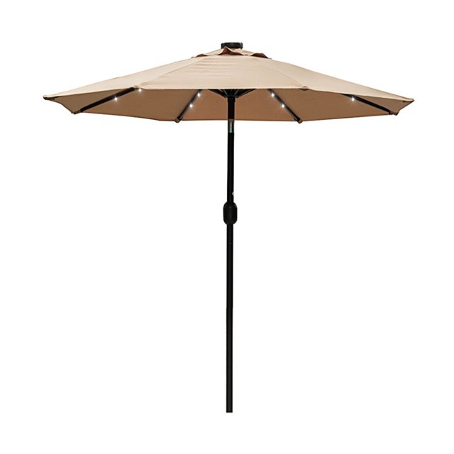 Sundale Outdoor 7 ft Solar Powered 24 LED Lighted Patio Umbrella Table Market Umbrella with