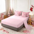 thumbnail image 4 of Manfei Bear Queen Bedding 7 Pieces Holiday Bedding Comforter Set Queen, Purple Pink, Pink Reversible, 4 of 6