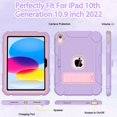 thumbnail image 4 of BMOUO Case for iPad (A16) 11th Generation 11 Inch 2025/iPad 10th Generation 10.9" 2022 - with Kickstand & Pencil Holder, Heavy Duty Shockproof Protective iPad 11th 10th Generation Case, Light Purple, 4 of 7