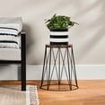 thumbnail image 2 of Mainstays 16.3" x 16.3" x 18.9" Acacia Wood Top and Powder-Coated Metal Frame Plant Stand, 2 of 9