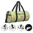 thumbnail image 5 of Xecao Hello Summer Gnome print Round Travel Duffel Bag is a foldable gym bag with an inner pocket, perfect for travel sports, 5 of 8