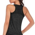 thumbnail image 4 of MRULIC tank tops women Women Workout Tops Athletic Sports Running Tank Mesh Yoga Training Shirts Womens tank tops Black + US：8-10, 4 of 9