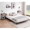 thumbnail image 1 of 6-pulgada low profile tamaño completo size metal platform bedframe con heavy duty steel slats, fácil montaje, no box spring required, y noise-free in negra, 1 of 6