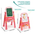 thumbnail image 2 of Ealing Easel for Kids,Rotatable Double Sided Adjustable Art Easel with Painting Accessories for Toddlers Girls,Pink, 2 of 9
