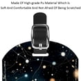 thumbnail image 4 of Square 2Pack PU Leather Galaxy Planet Cruise Luggage Tag with Privacy Cover and Name ID Tag for Travel Handbags Backpacks Luggage Tags, 4 of 6