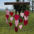 thumbnail image 5 of Blue Handworks Wind Chime Pink and Red Hearts Valentines Day Decorations, 5 of 7