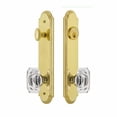 thumbnail image 3 of Grandeur Arc Tall Plate Single Cylinder One Piece Knobset with Baguette Crystal Knob, 3 of 6
