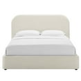 thumbnail image 5 of Keynote Performance Velvet Curved King Platform Bed in Alabaster, 5 of 9