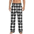 thumbnail image 2 of Picia Anchor Black Tartan Plaid Mens Soft Woven Cotton Elastic Waistband Sleep Pajama Pant Lounge Sleep Pant With Pockets And Drawstring-XX-Large, 2 of 9