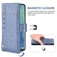 thumbnail image 3 of Huawei P20 Pro Wallet Case Huawei P20 Pro Cover Premium PU Leather Folio Flip Notebook Cover Vogue Business with Credit Slots Wallet Case for Huawei P20 Pro - Blue, 3 of 5