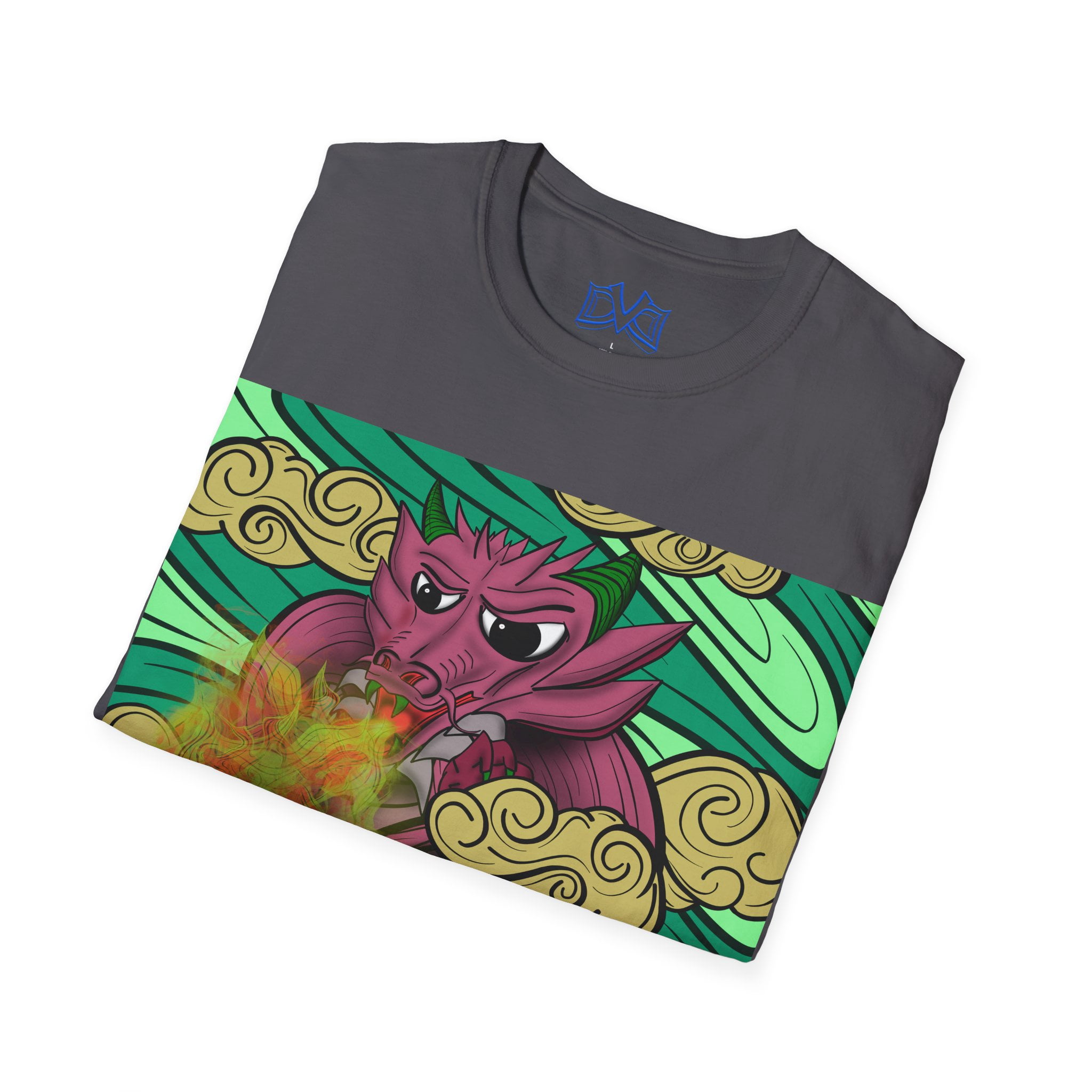 Dragon of Elements, Skate Surf wear. Hand drawn art on a unisex t-shirt
