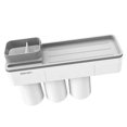 thumbnail image 3 of Taza de adsorción Cepillo de dientes Soporte para pasta de dientes Baño familiar Baño sin perforaciones Soporte para cepillo de dientes para teléfono, gris, 3 tazas seitruly HA2692-04B, 3 of 6