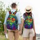 thumbnail image 4 of Easygdp Pride Rainbow Mochila de Lona Resistente para Laptop, Compatible con Laptops de 15 a 17 pulgadas, Ideal para Escuela, Trabajo y Viajes-Medium, 4 of 5
