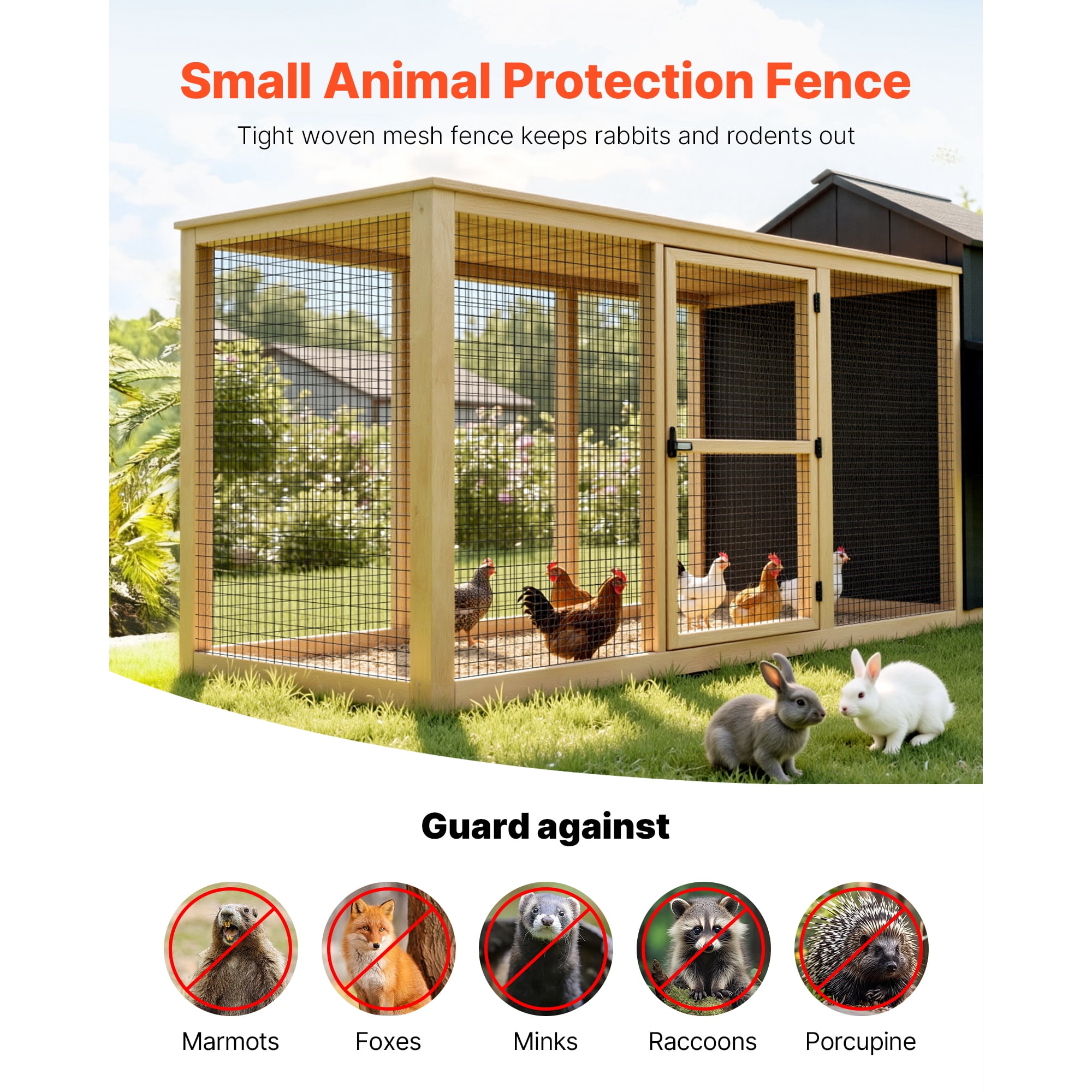 KFFKFF Hardware Cloth 24 in x 25 ft, 2 x 3 in Mesh 16 Gauge Galvanized Wire Mesh Roll, Durable Vinyl Coated Fencing for Outdoor Use, Sturdy Welded Garden Barrier for Animal Enclosures