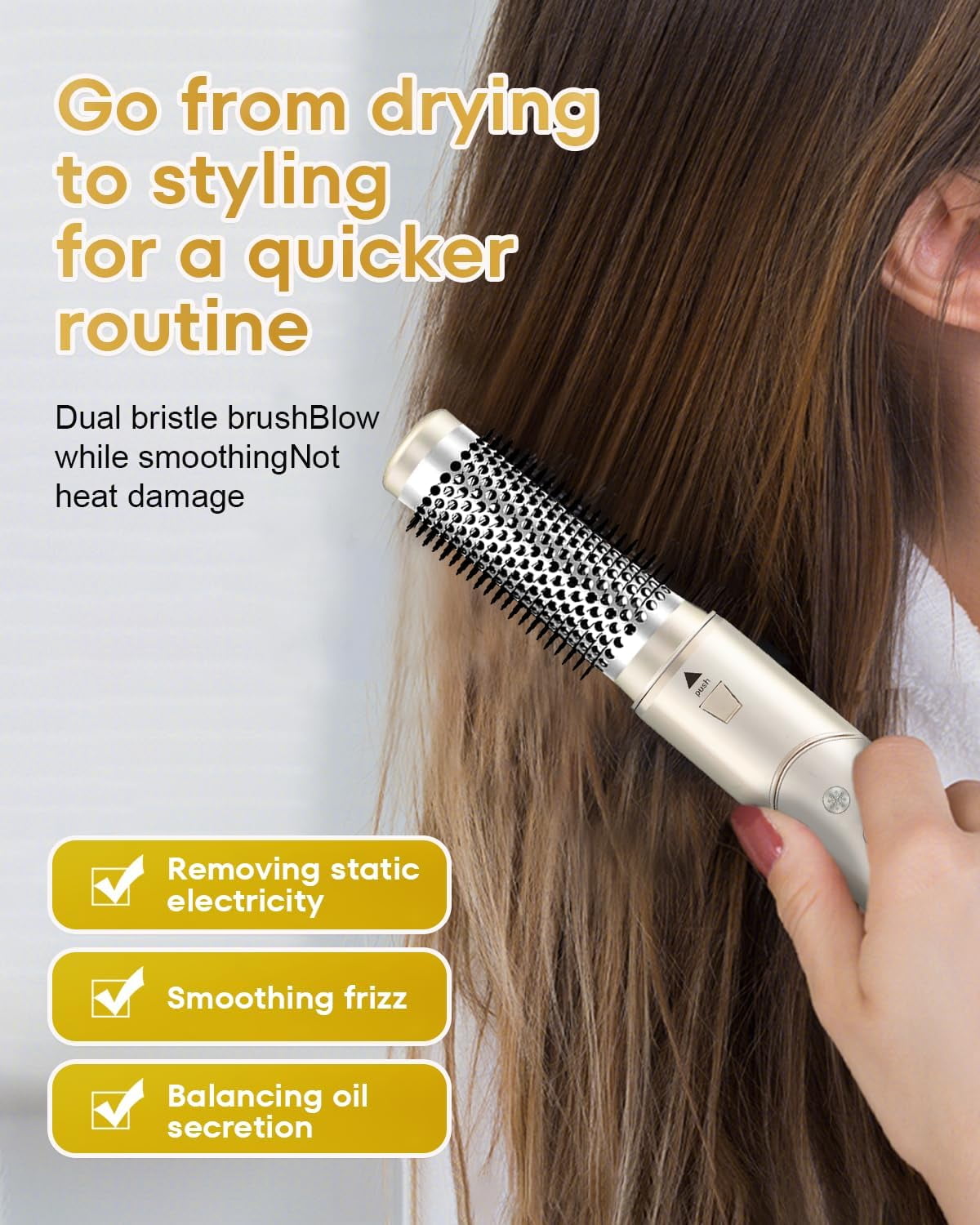 7 in 1 High-Speed Hot Air Styler 110,000 RPM Rotatable Hair Styler  Professional Frizz-Free Blow Dryer Brush, Fast Drying, No Heat Damage