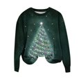 thumbnail image 2 of WXLWZYWL Christmas Sweatshirt for Women Plus Size 3D Print Novelty Pullover Tops Casual Dressy Blouse 2024 Xmas Trendy Tops, 2 of 4