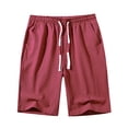 thumbnail image 1 of Ketyyh-chn99 Shorts d'Entraînement 2024 Shorts de Plage d'Été pour Hommes Shorts Cargo de Randonnée Extensibles pour Hommes Confort Légers Shorts de Golf Rouge,TG, 1 of 2