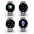 thumbnail image 2 of Garmin Approach J1, Junior Golf Watch with GPS, Bright and Colorful Display,Features for Learning and Improving, Silver Aluminum Bezel with Lilac ComfortFit Fabric Band Bundle, 2 of 8