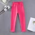 thumbnail image 5 of HAOTAGS Toddler Girls Leggings Fleece Lined, Fall Winter Warm Yoga Pants Casual High Waisted Full Length Leggings Hot Pink 5 Years, 5 of 10