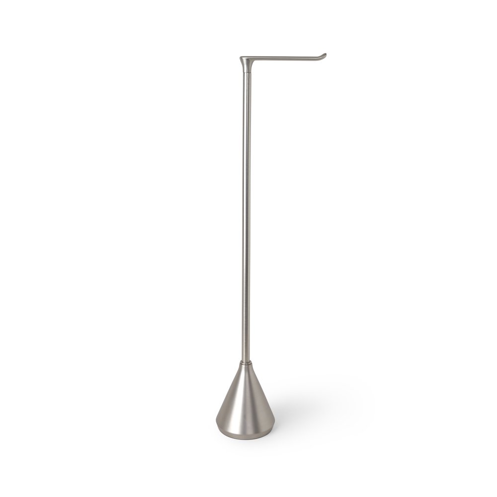 Umbra Pinnacle Freestanding Toilet Paper Holder Stand, Brushed Nickel