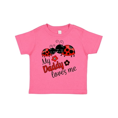

Inktastic My Daddy Loves Me with Cute Ladybugs Gift Toddler Boy or Toddler Girl T-Shirt
