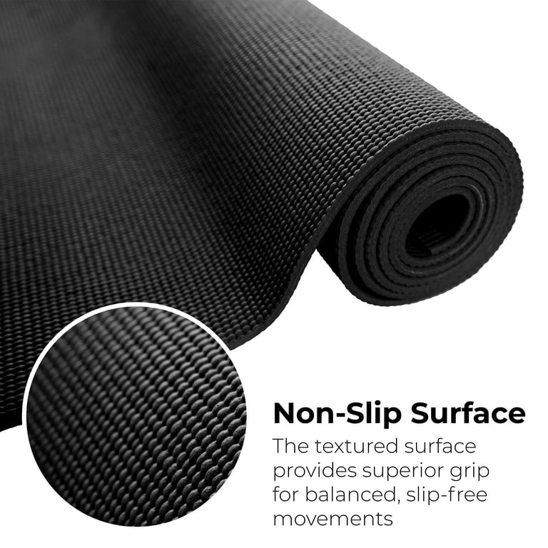 Hello Fit Bulk Yoga Mats, Affordable Exercise Mats, Non-Slip, Eco Friendly, 10  Pack, Black 